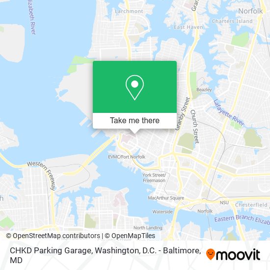 Mapa de CHKD Parking Garage