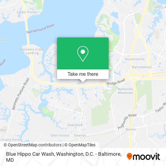 Blue Hippo Car Wash map