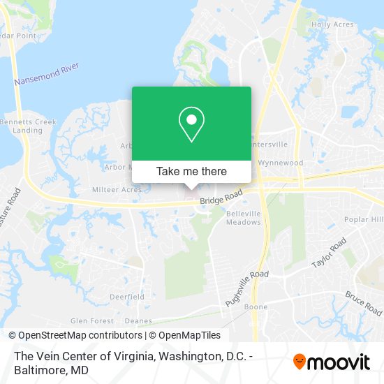 The Vein Center of Virginia map