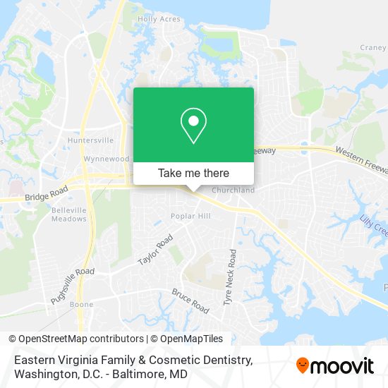 Eastern Virginia Family & Cosmetic Dentistry map