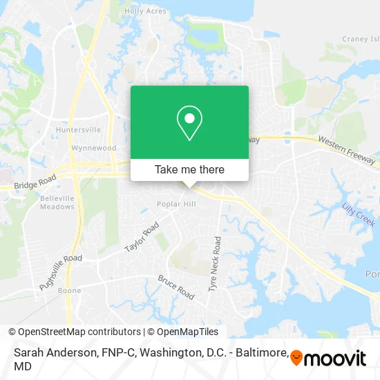 Sarah Anderson, FNP-C map