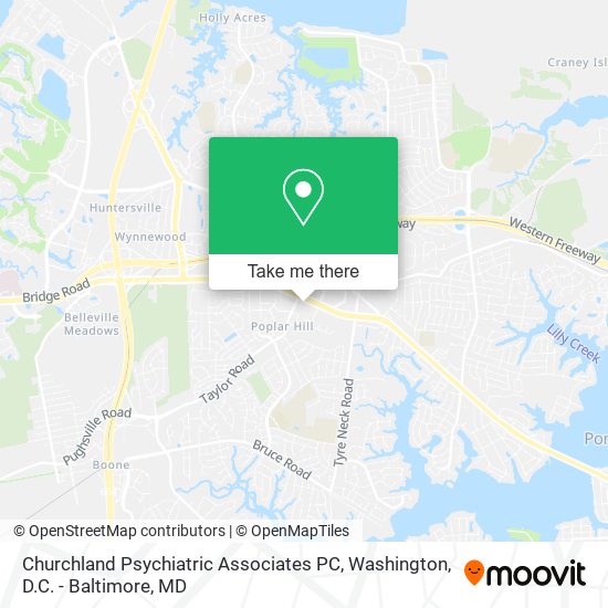 Churchland Psychiatric Associates PC map