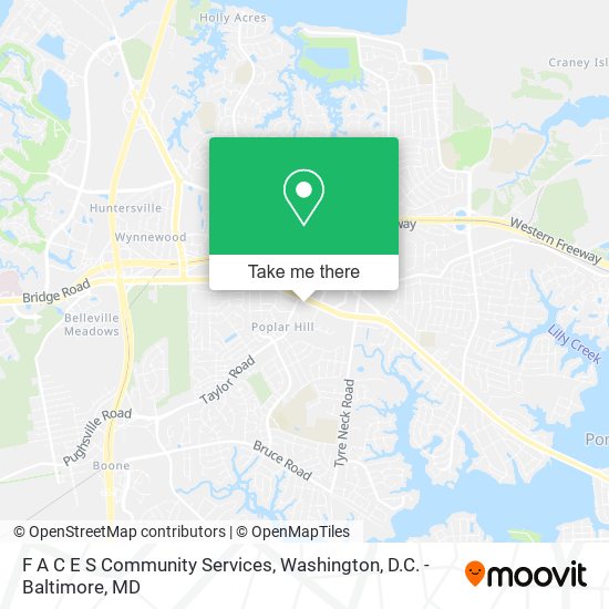 F A C E S Community Services map