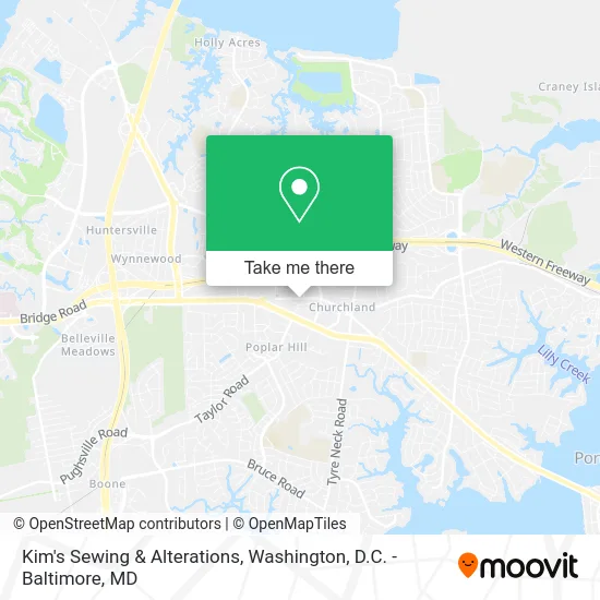 Kim's Sewing & Alterations map