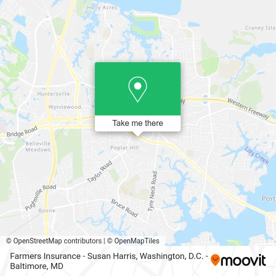Farmers Insurance - Susan Harris map