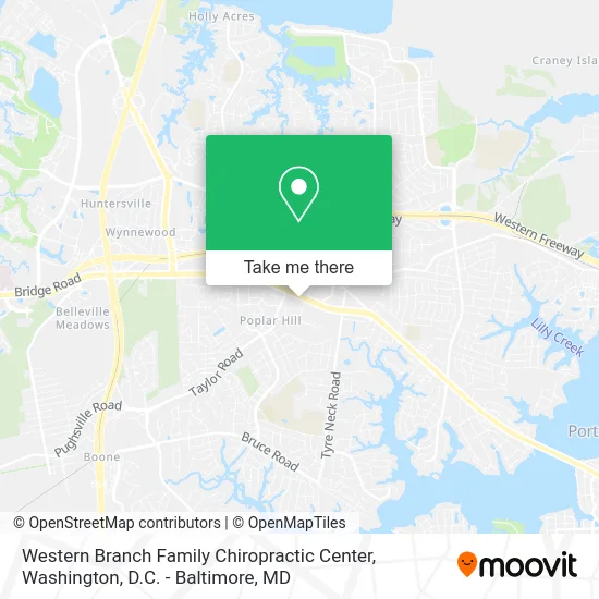 Western Branch Family Chiropractic Center map