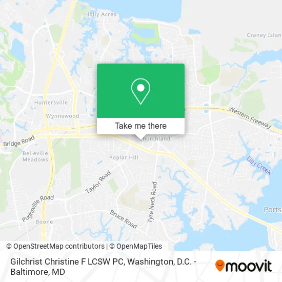 Gilchrist Christine F LCSW PC map
