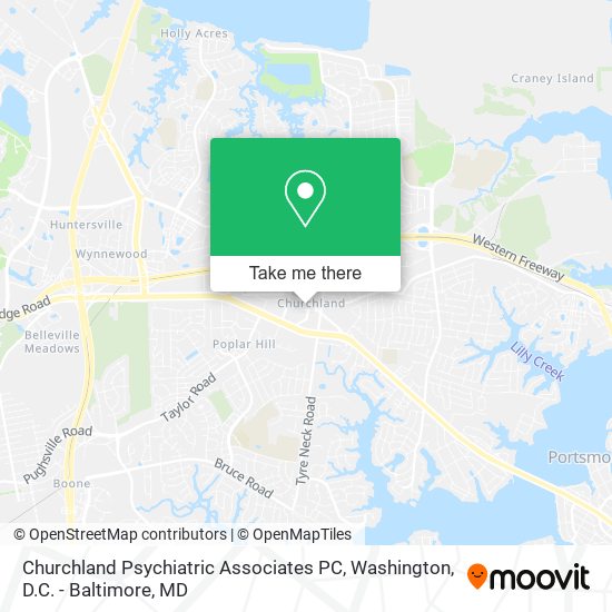 Churchland Psychiatric Associates PC map