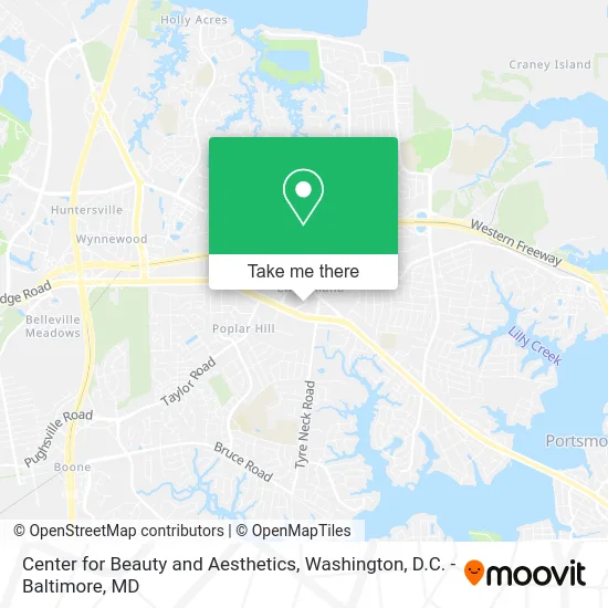 Center for Beauty and Aesthetics map