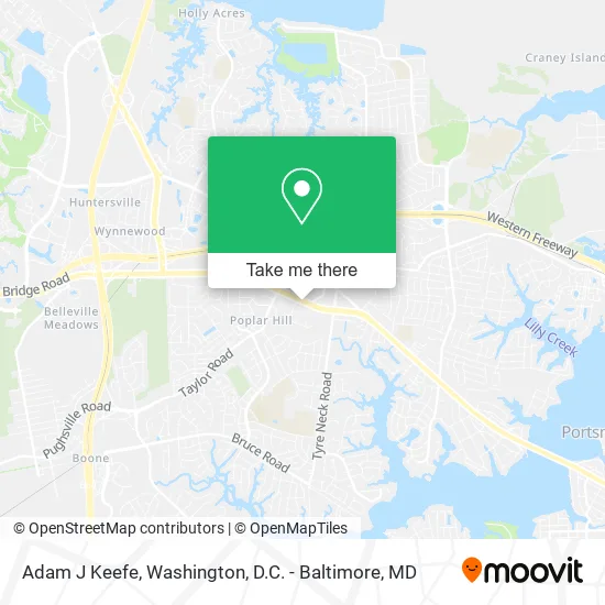 Adam J Keefe map