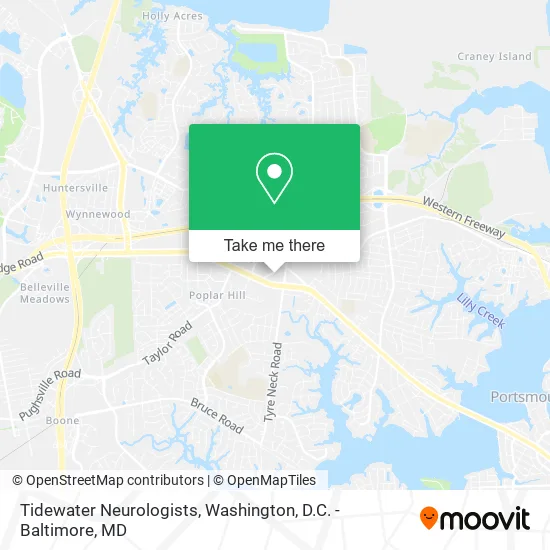 Tidewater Neurologists map