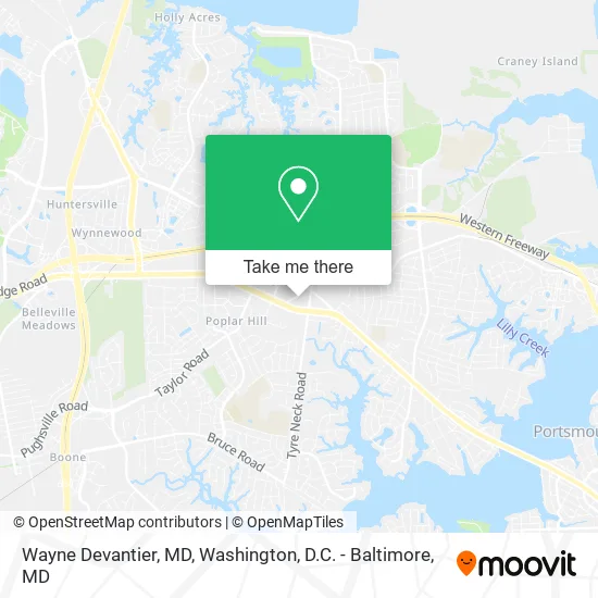 Wayne Devantier, MD map