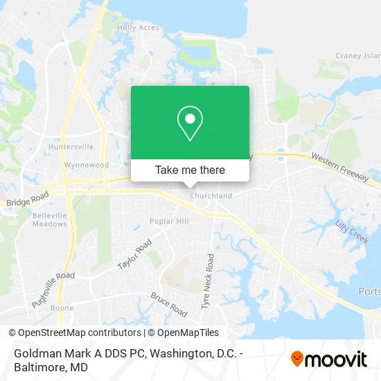 Goldman Mark A DDS PC map