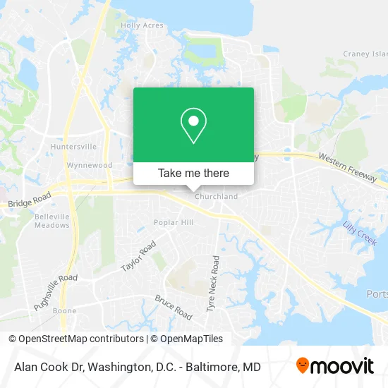 Alan Cook Dr map