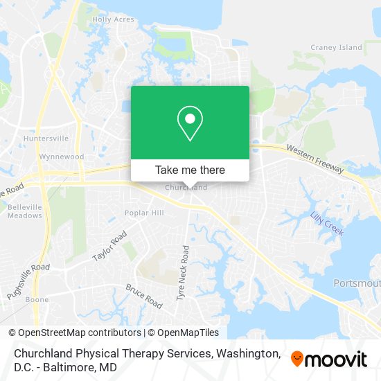 Mapa de Churchland Physical Therapy Services