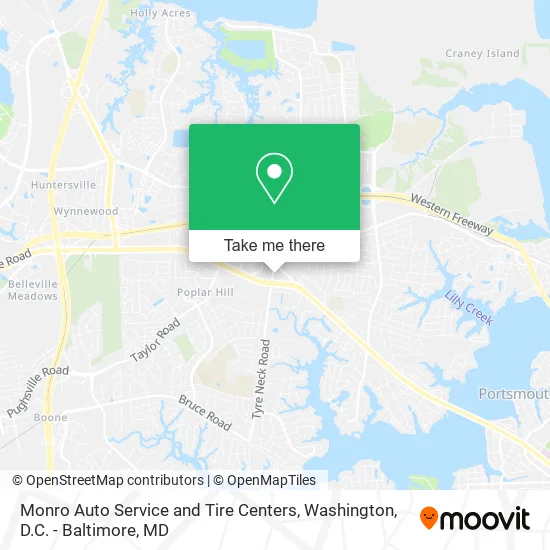 Monro Auto Service and Tire Centers map