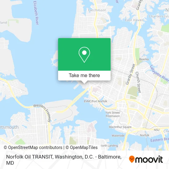 Norfolk Oil TRANSIT map