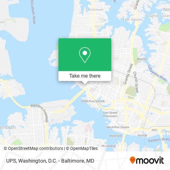 UPS map
