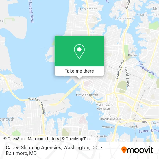 Capes Shipping Agencies map