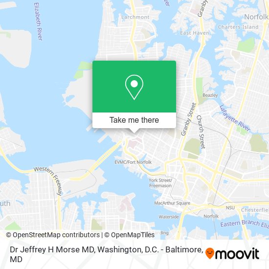 Dr Jeffrey H Morse MD map