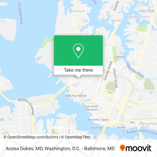 Anzea Dukes, MD map