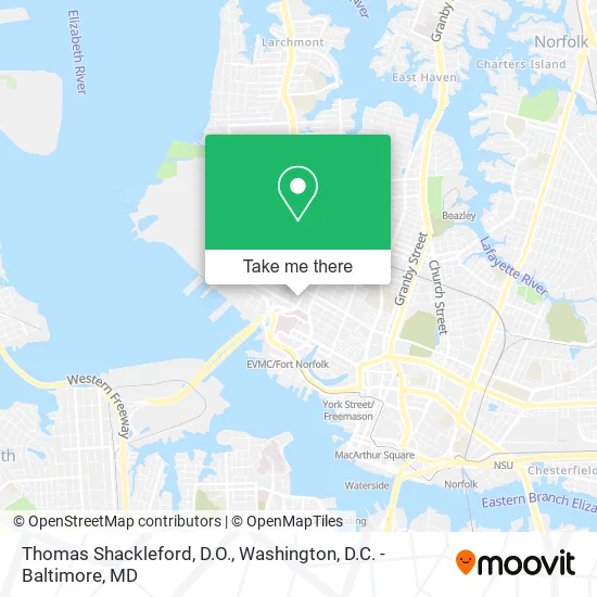 Thomas Shackleford, D.O. map