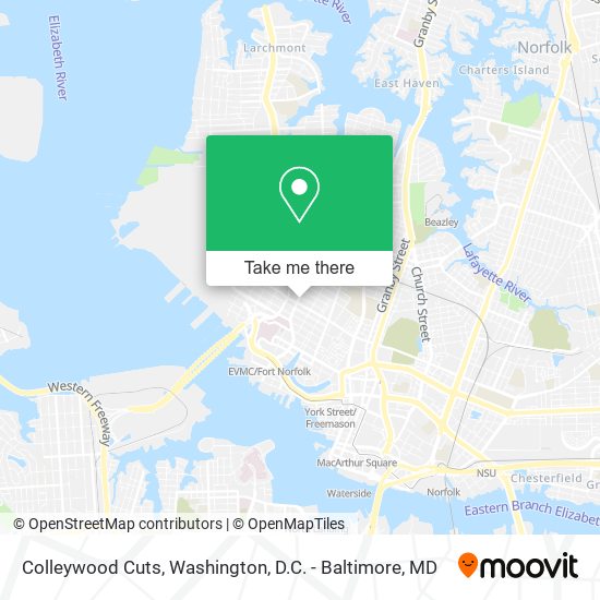 Colleywood Cuts map
