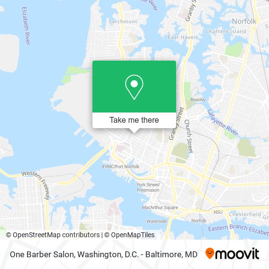 One Barber Salon map