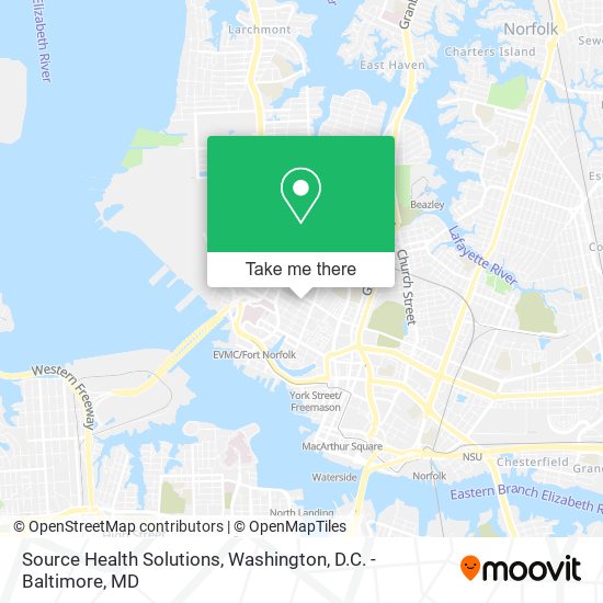 Mapa de Source Health Solutions