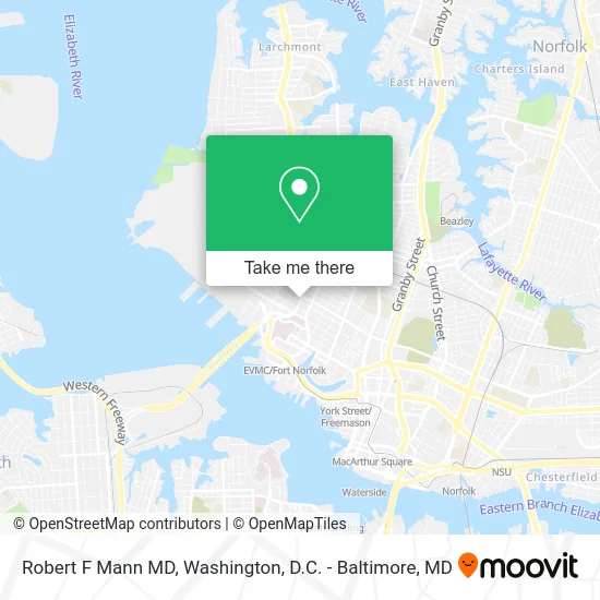 Robert F Mann MD map