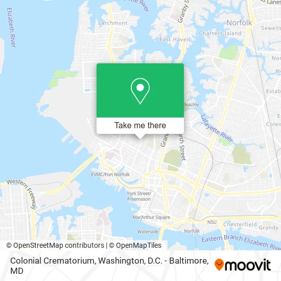 Colonial Crematorium map
