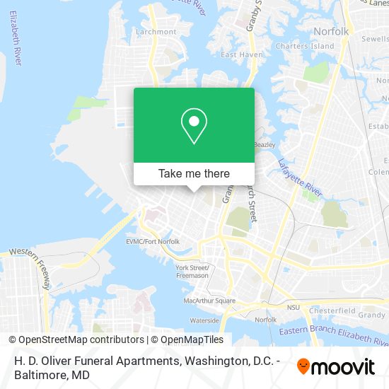 Mapa de H. D. Oliver Funeral Apartments