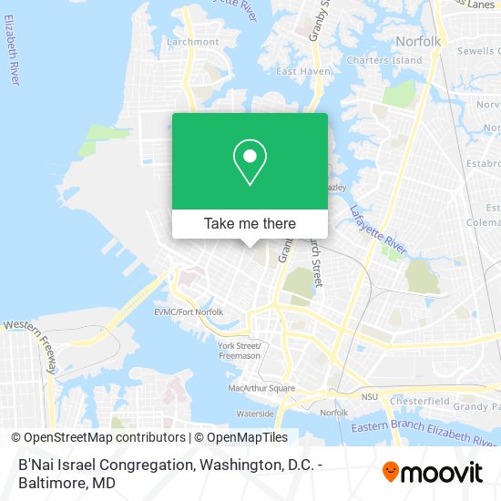 B'Nai Israel Congregation map