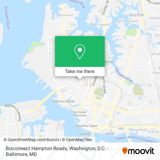 Mapa de Bizconnect Hampton Roads