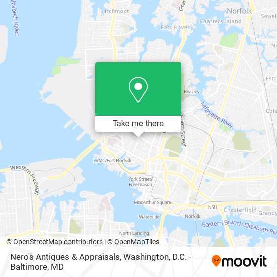 Nero's Antiques & Appraisals map