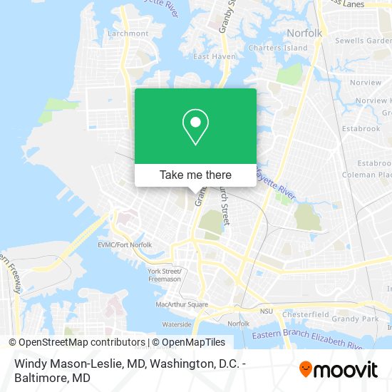 Mapa de Windy Mason-Leslie, MD