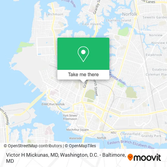 Victor H Mickunas, MD map