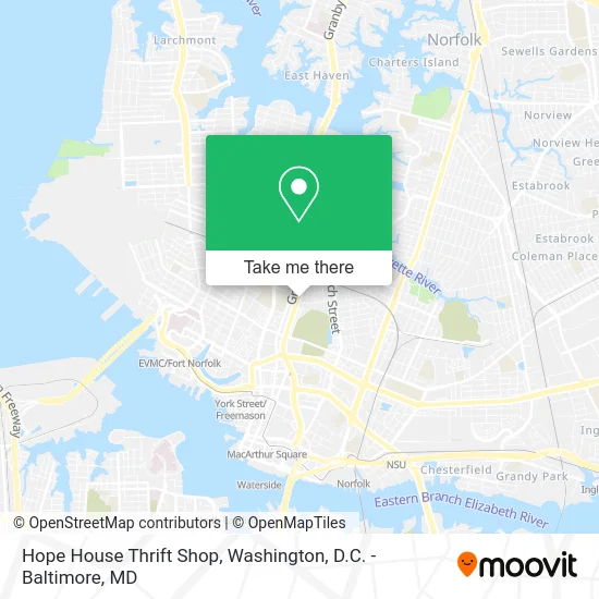 Hope House Thrift Shop map