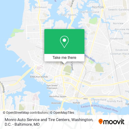 Monro Auto Service and Tire Centers map