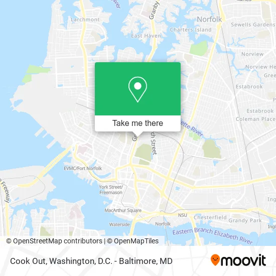 Cook Out map