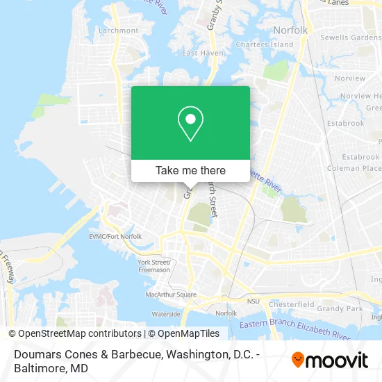 Doumars Cones & Barbecue map