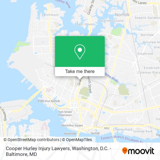 Cooper Hurley Injury Lawyers map