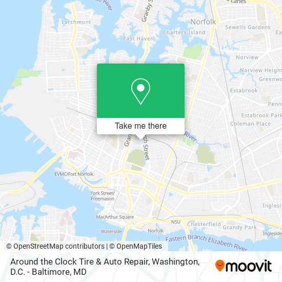 Mapa de Around the Clock Tire & Auto Repair