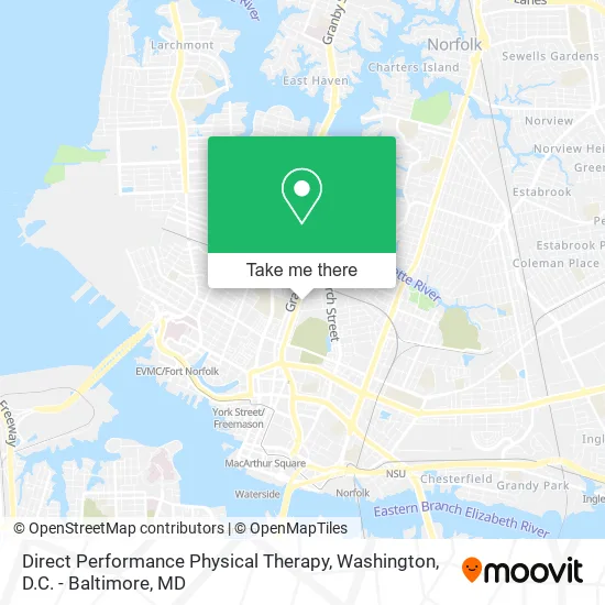 Direct Performance Physical Therapy map