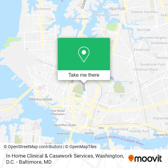 In Home Clinical & Casework Services map