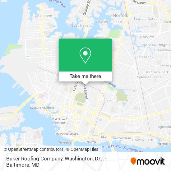 Baker Roofing Company map
