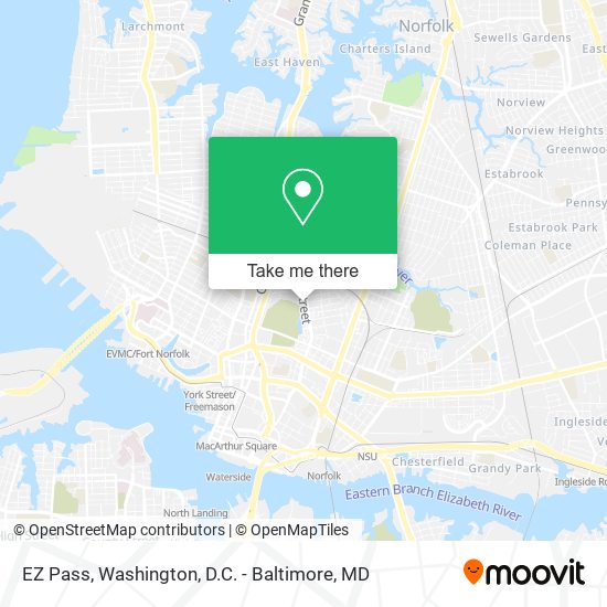 EZ Pass map