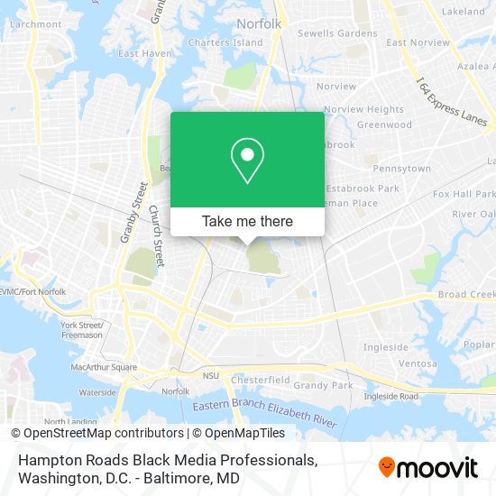 Mapa de Hampton Roads Black Media Professionals
