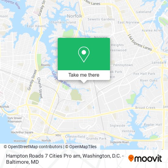 Hampton Roads 7 Cities Pro am map