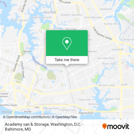 Academy van & Storage map
